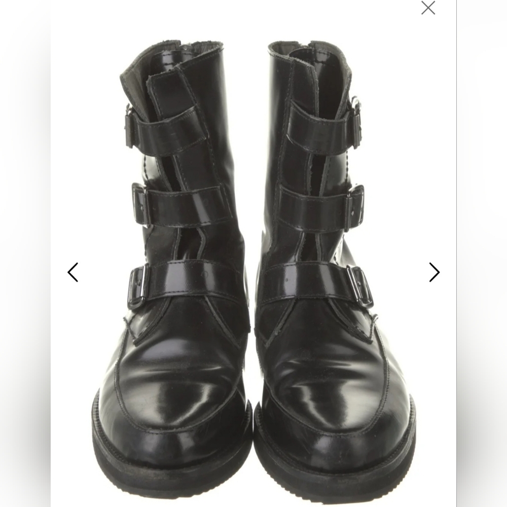 Alexander McQueen Black Creeper Buckle Strap Boots - Picture 2 of 11